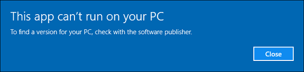 Can't run app on computer