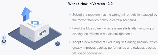 what's new in EaseUS Todo Backup 13.0